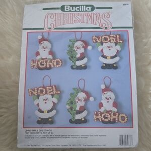 Bucilla Christmas Felt Ornaments - Red, Green, White